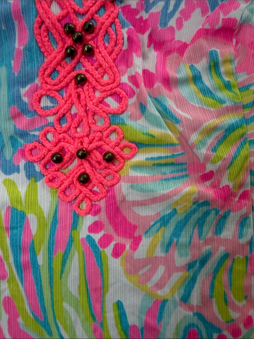 Lilly Pulitzer Pink Blue Green Floral Shift Dress - Picture 3 of 5